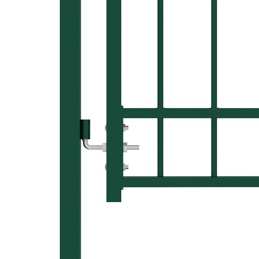 Gjerdeport EMMEN med buet topp stål 100x123,5 cm grønn