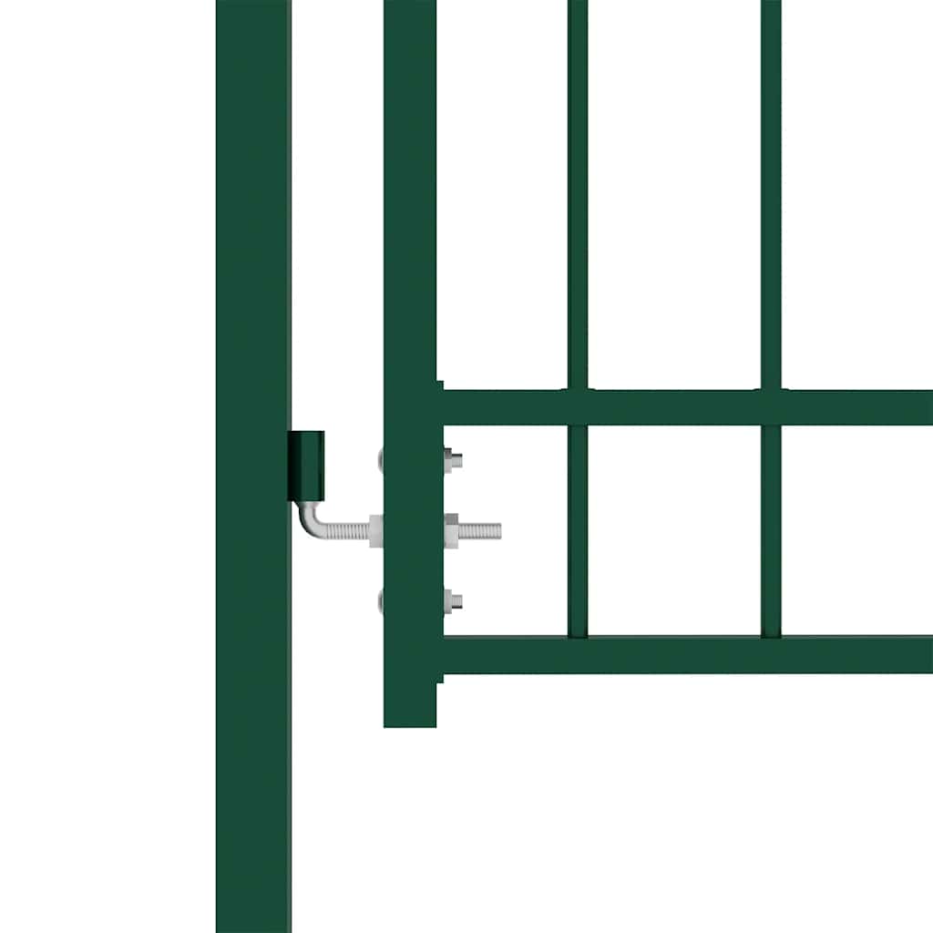 Gjerdeport EMMEN med pigger stål 104x109,5 cm grønn