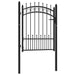 Gjerdeport EMMEN med pigger stål 104x109,5 cm svart