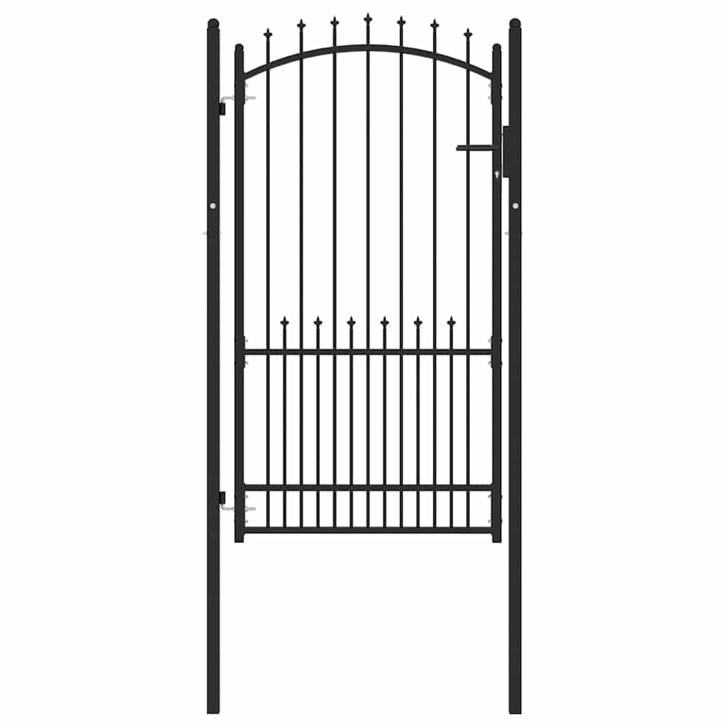 Gjerdeport med spisser EMMEN 100 x 175 cm Pulverlakkert stål