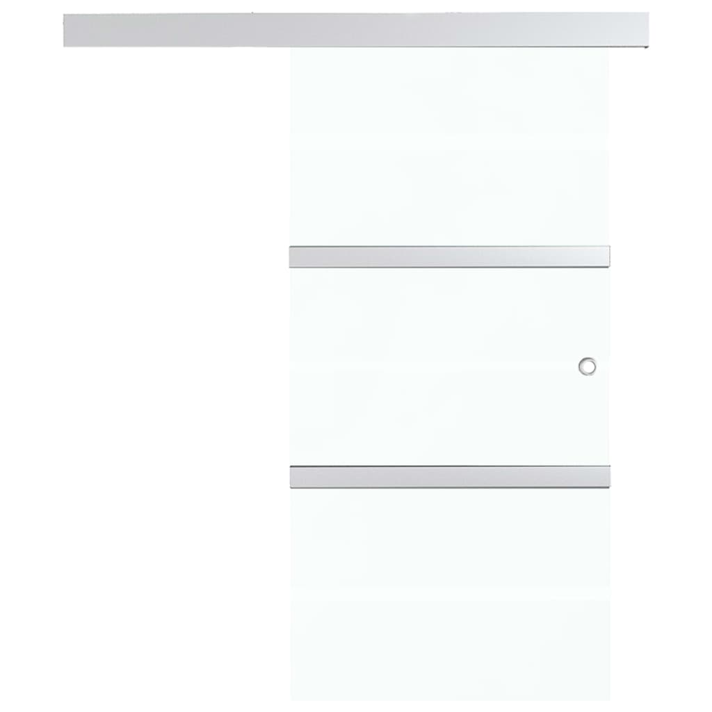 Skyvedør med myke dørstopper ESG-glass og aluminium 76x205 cm