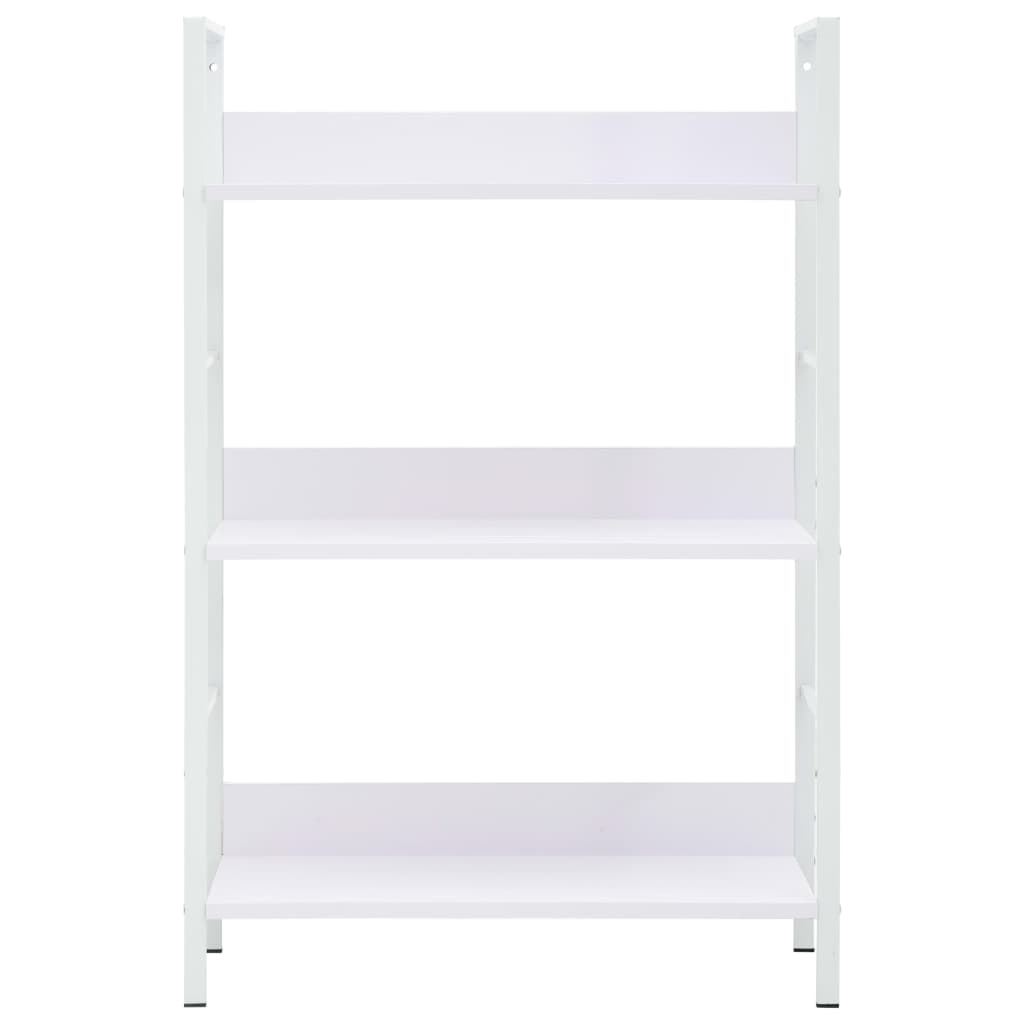 Bokhylle 3 lag hvit 60x27,6x90,5 cm konstruert tre