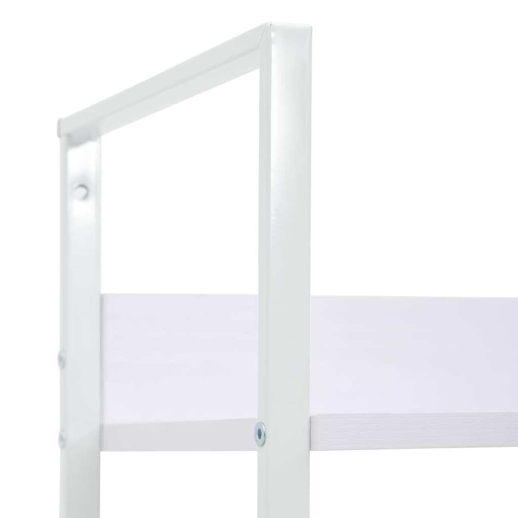 Bokhylle 3 lag hvit 60x27,6x90,5 cm konstruert tre