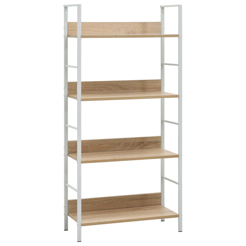 Bokhylle 4 lag eik 60x27,6x124,5 cm konstruert tre