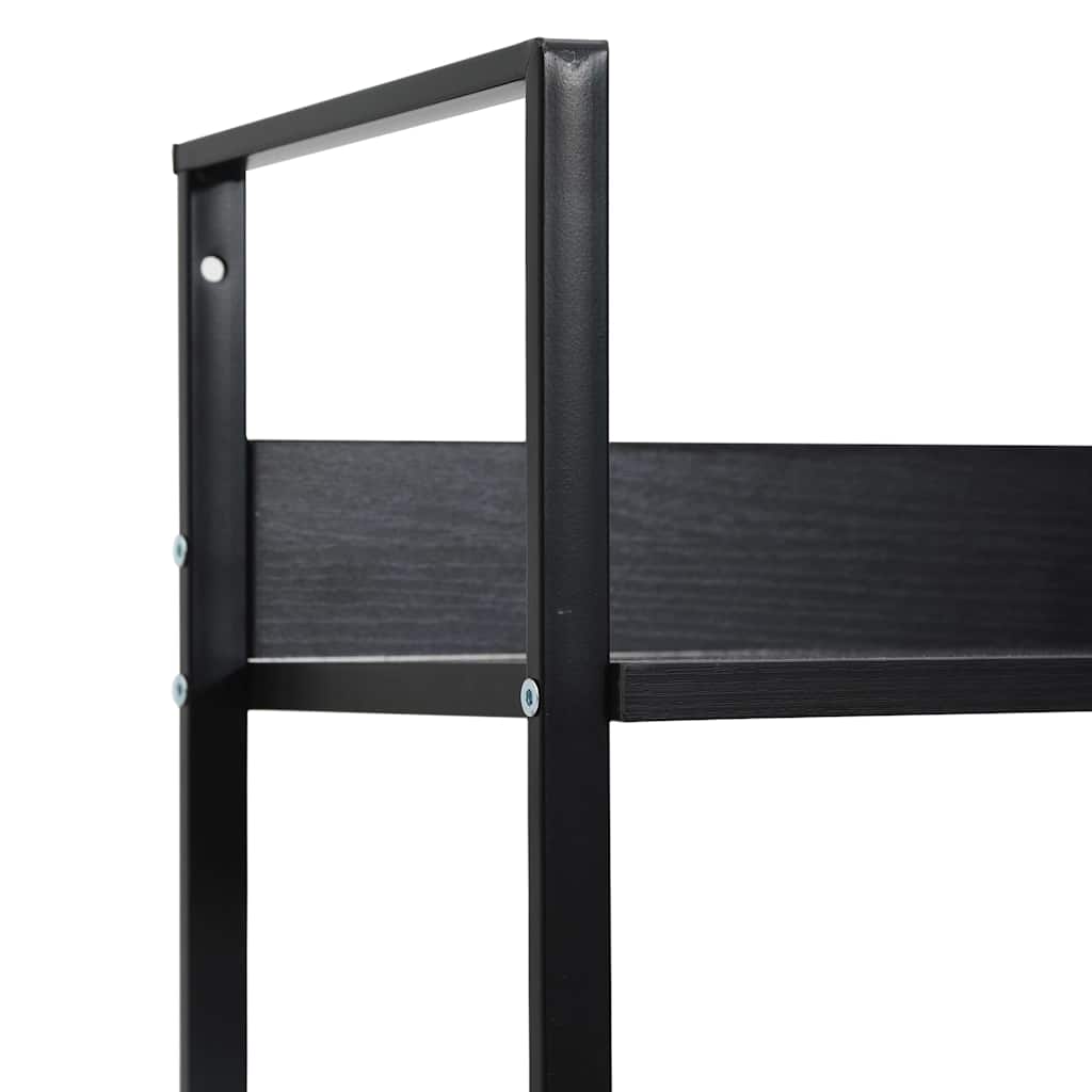 Bokhylle 5 lag svart 60x27,6x158,5 cm konstruert tre
