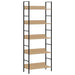 Bokhylle 5 lag eik 60x27,6x158,5 cm konstruert tre