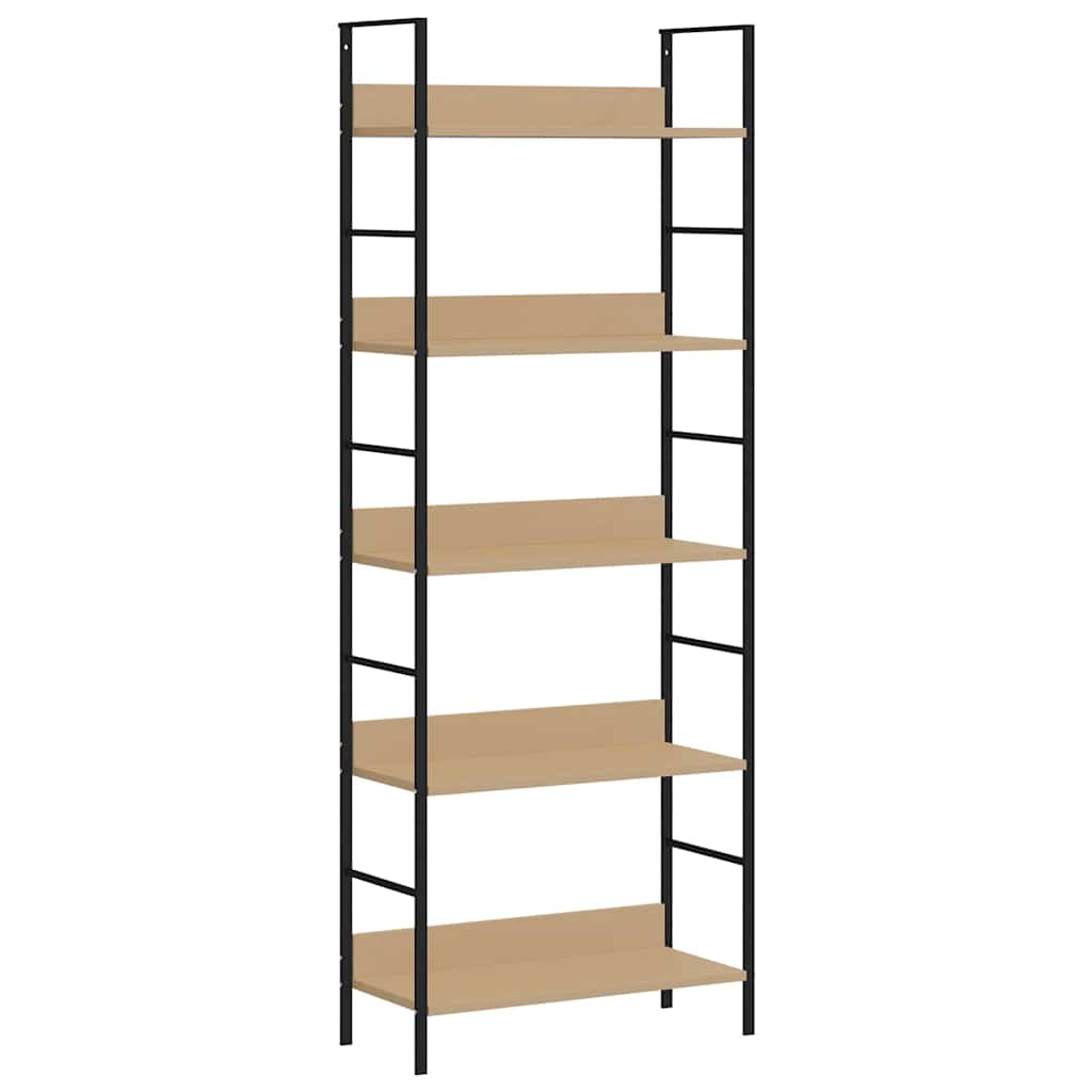 Bokhylle 5 lag eik 60x27,6x158,5 cm konstruert tre