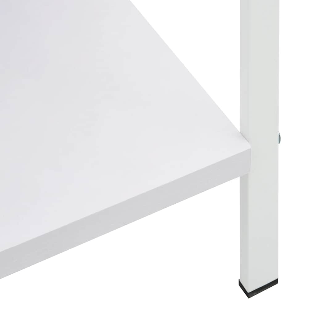 Bokhylle 5 lag hvit 60x27,6x158,5 cm konstruert tre
