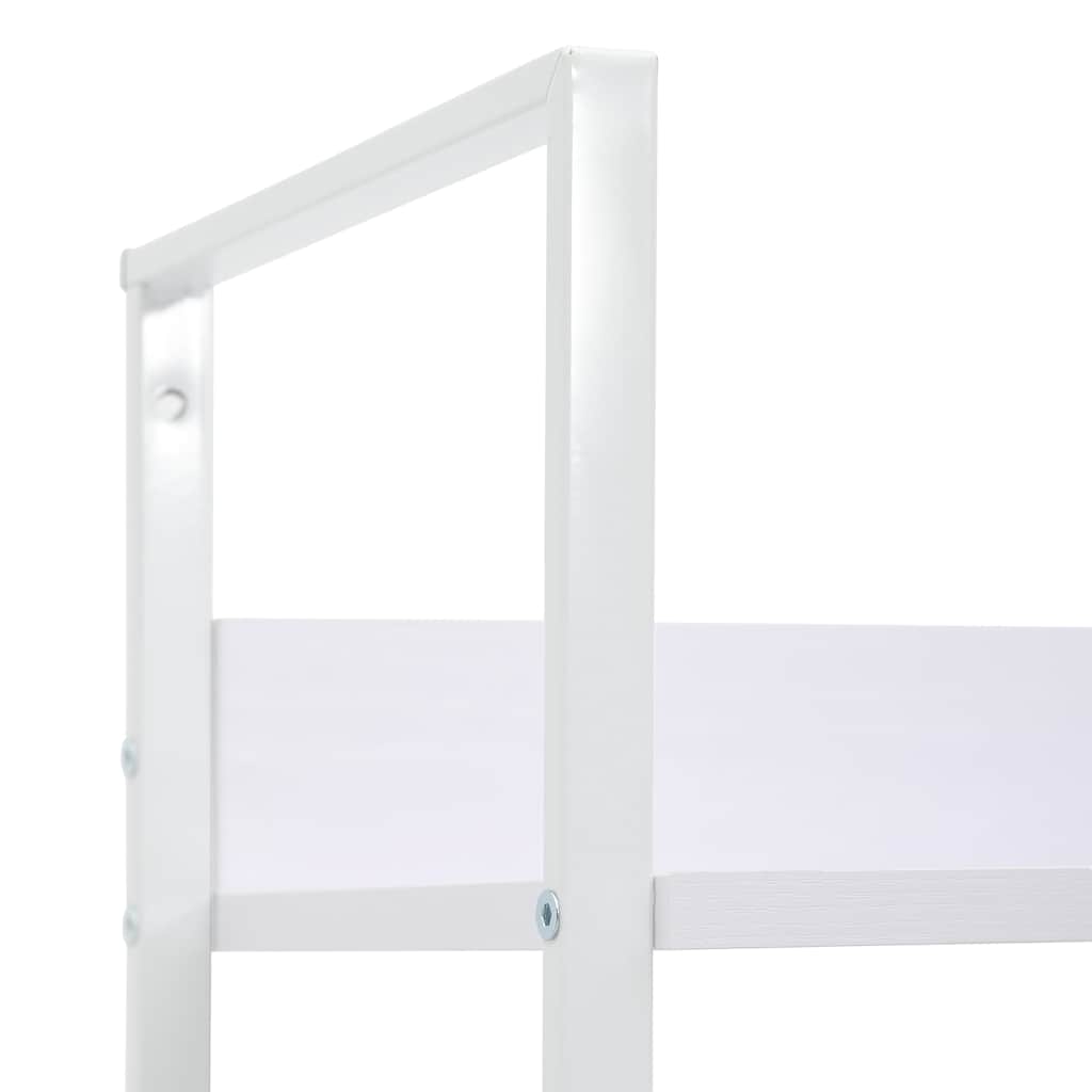 Bokhylle 5 lag hvit 60x27,6x158,5 cm konstruert tre