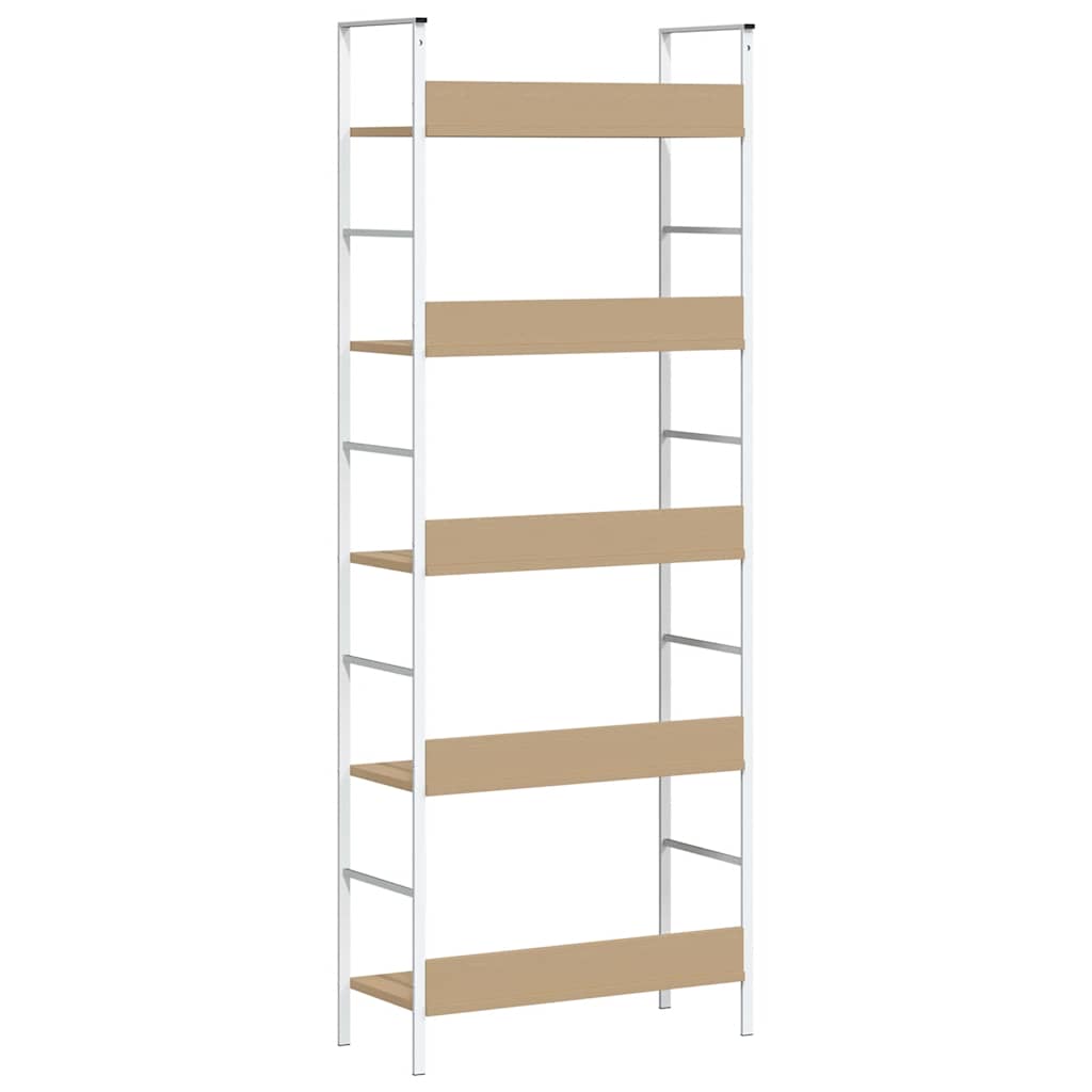 Bokhylle 5 lag eik 60x27,6x158,5 cm konstruert tre