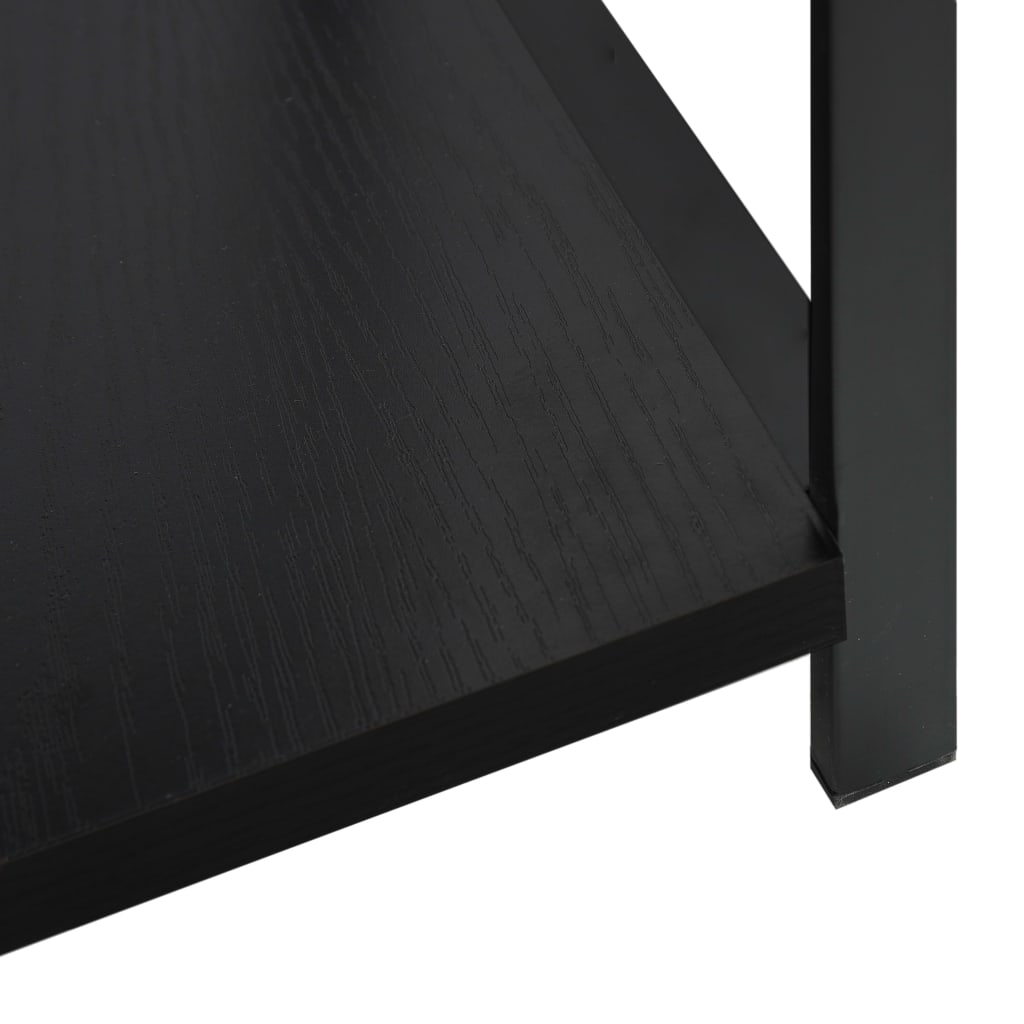 Liten rett bokhylle svart 33,5x39,6x79,7 cm konstruert tre