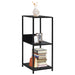 Liten rett bokhylle svart 33,5x39,6x79,7 cm konstruert tre
