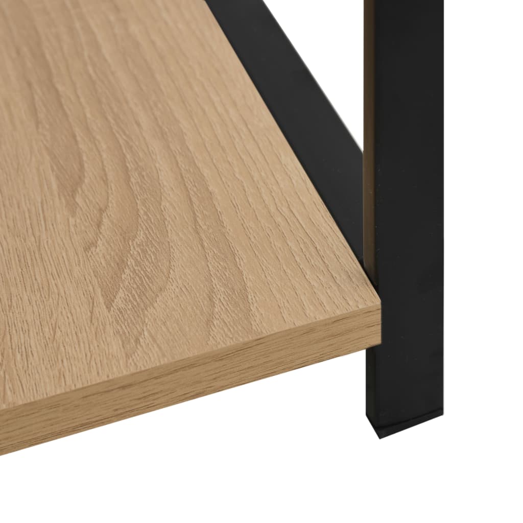 Liten rett bokhylle svart eik 33,5x39,6x79,7 cm konstruert tre
