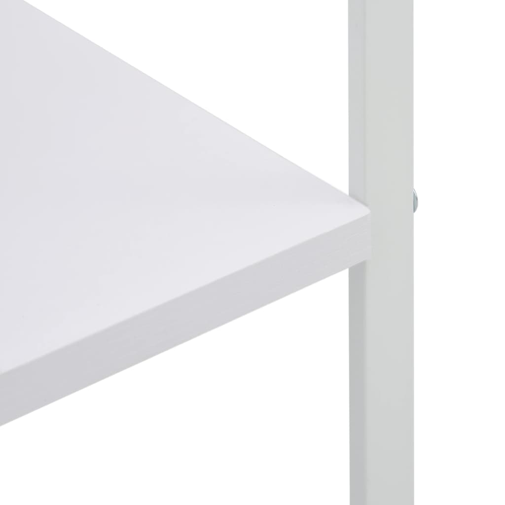Hylle til mikrobølgeovn hvit 60x39,6x123 cm konstruert tre