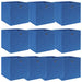 Oppbevaringsbokser 10 stk blå 32x32x32 cm stoff