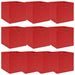 Oppbevaringsbokser 10 stk rød 32x32x32 cm stoff