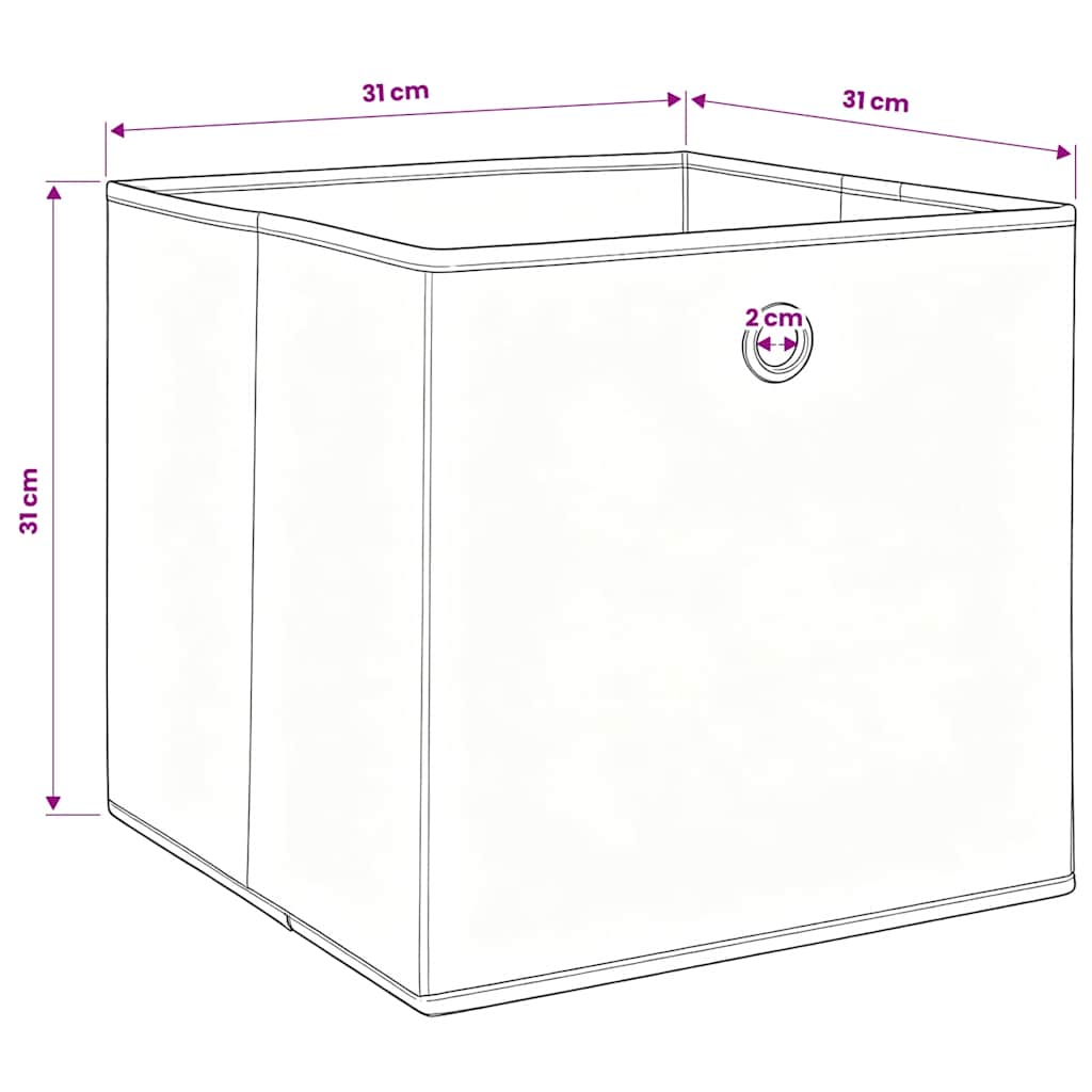 Oppbevaringsbokser 10 stk babyblå 32x32x32 cm stoff