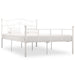 Sengeramme hvit metall 120x200 cm