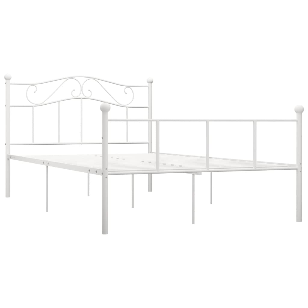 Sengeramme hvit metall 160x200 cm