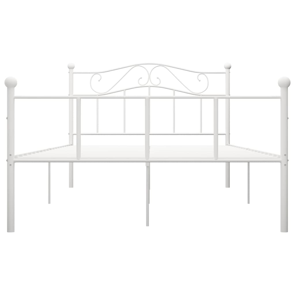 Sengeramme hvit metall 160x200 cm