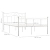 Sengeramme hvit metall 160x200 cm