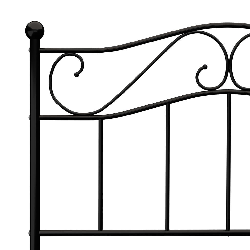 Sengeramme svart metall 100x200 cm