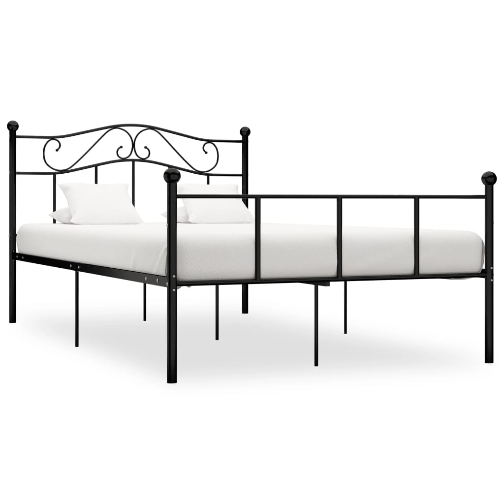 Sengeramme svart metall 160x200 cm