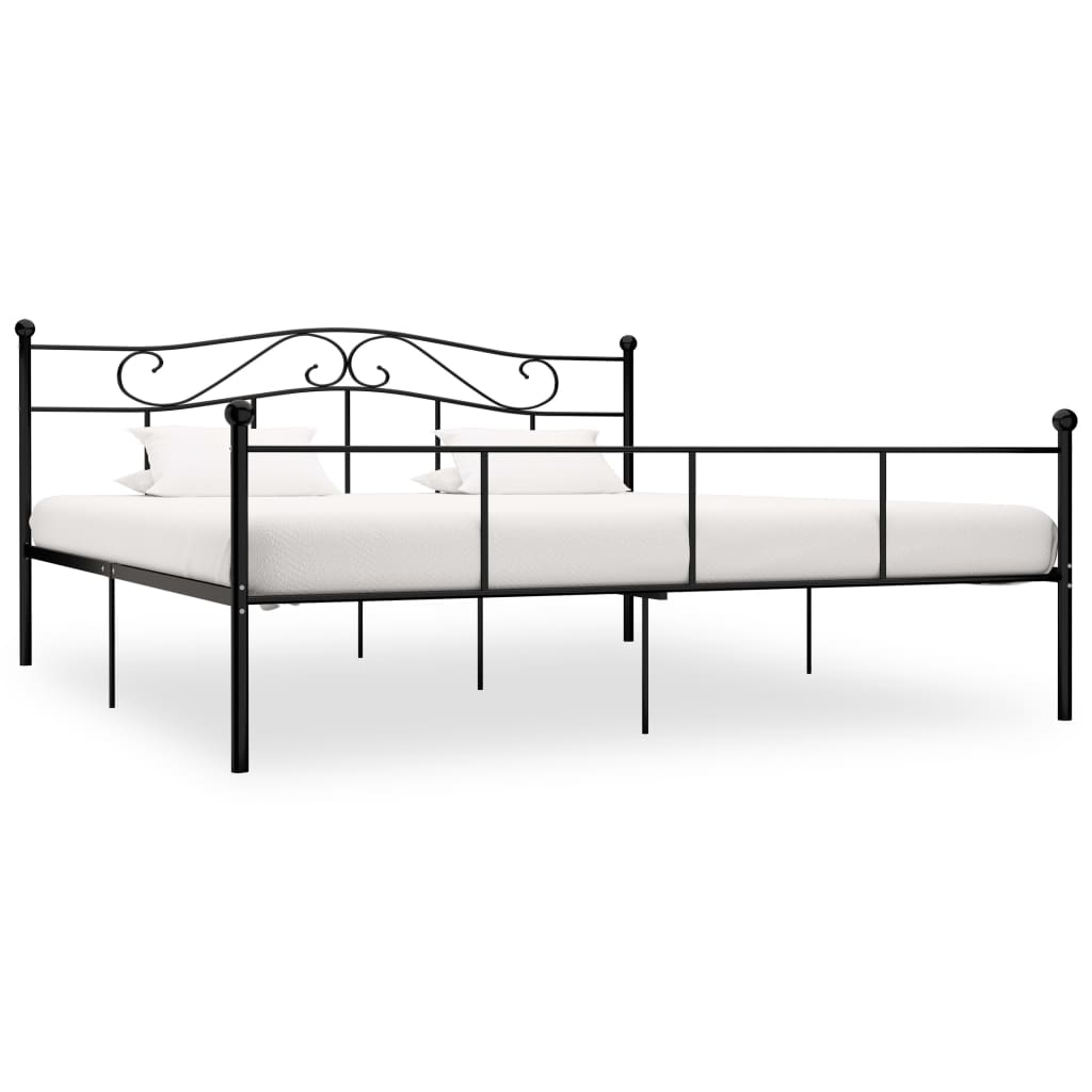Sengeramme svart metall 180x200 cm