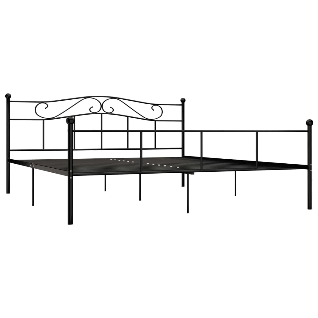 Sengeramme svart metall 180x200 cm