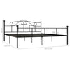 Sengeramme svart metall 180x200 cm
