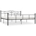 Sengeramme svart metall 200x200 cm