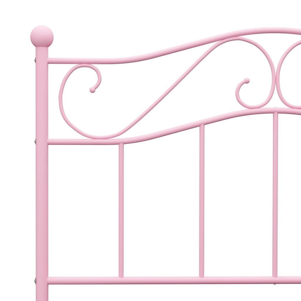 Sengeramme rosa metall 90x200 cm