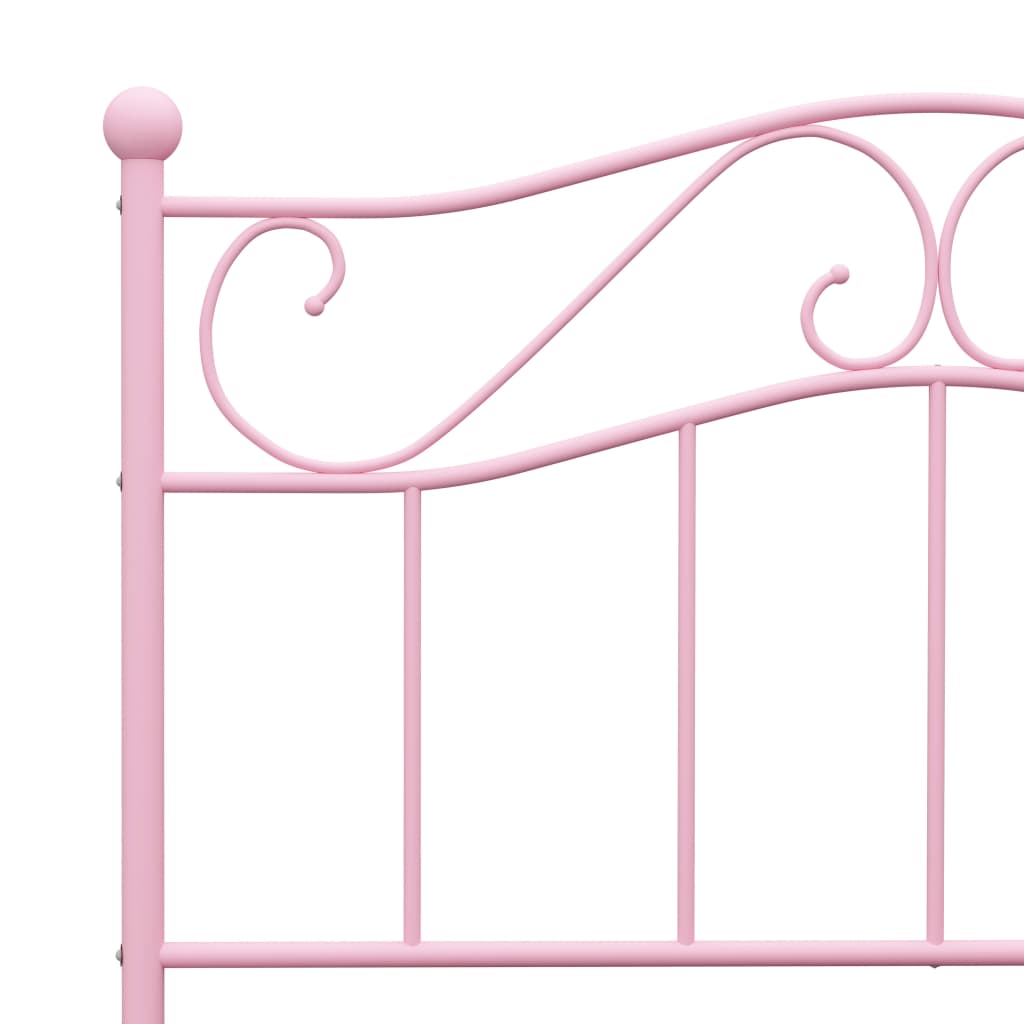 Sengeramme rosa metall 100x200 cm