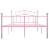 Sengeramme rosa metall 140x200 cm