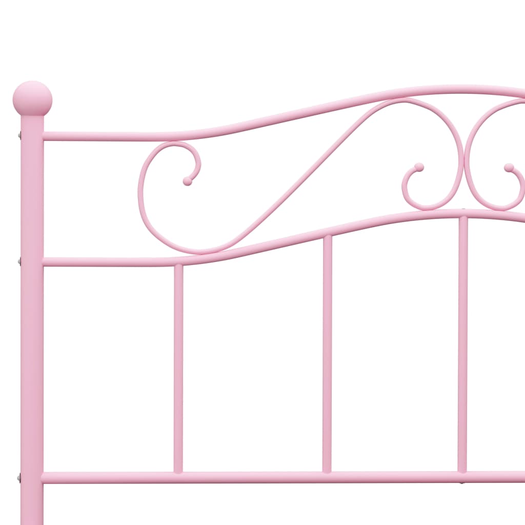 Sengeramme rosa metall 140x200 cm