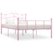 Sengeramme rosa metall 160x200 cm