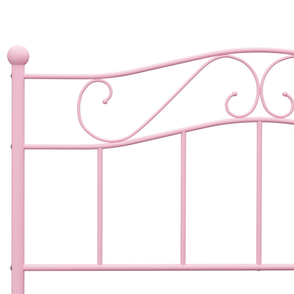 Sengeramme rosa metall 160x200 cm