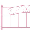 Sengeramme rosa metall 160x200 cm