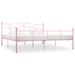 Sengeramme rosa metall 180x200 cm
