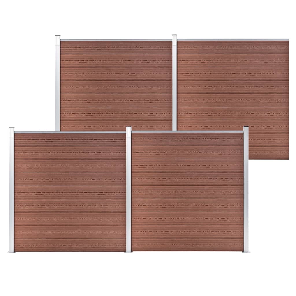 Hagegjerde WPC 699x186 cm brun
