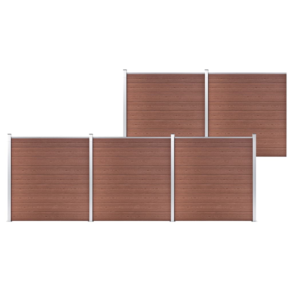 Hagegjerde WPC 872x186 cm brun