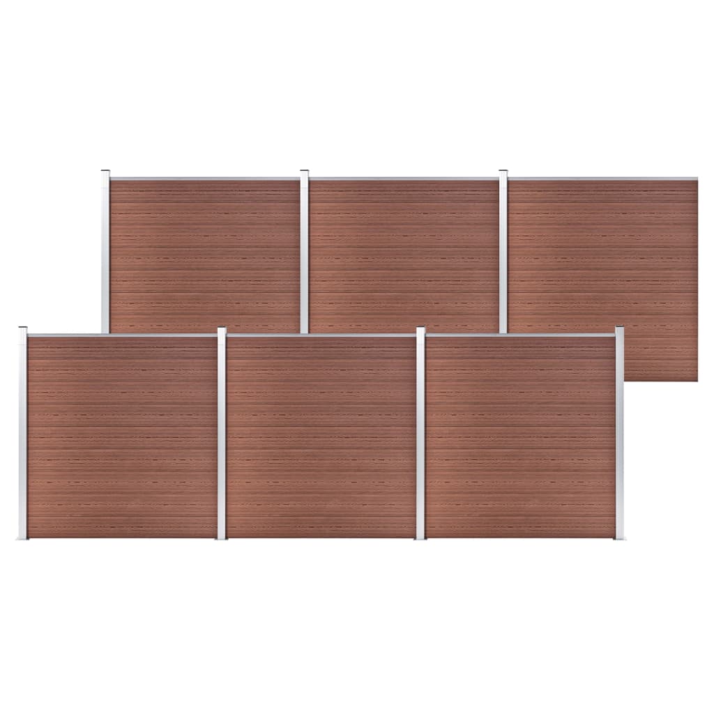 Hagegjerde WPC 1045x186 cm brun