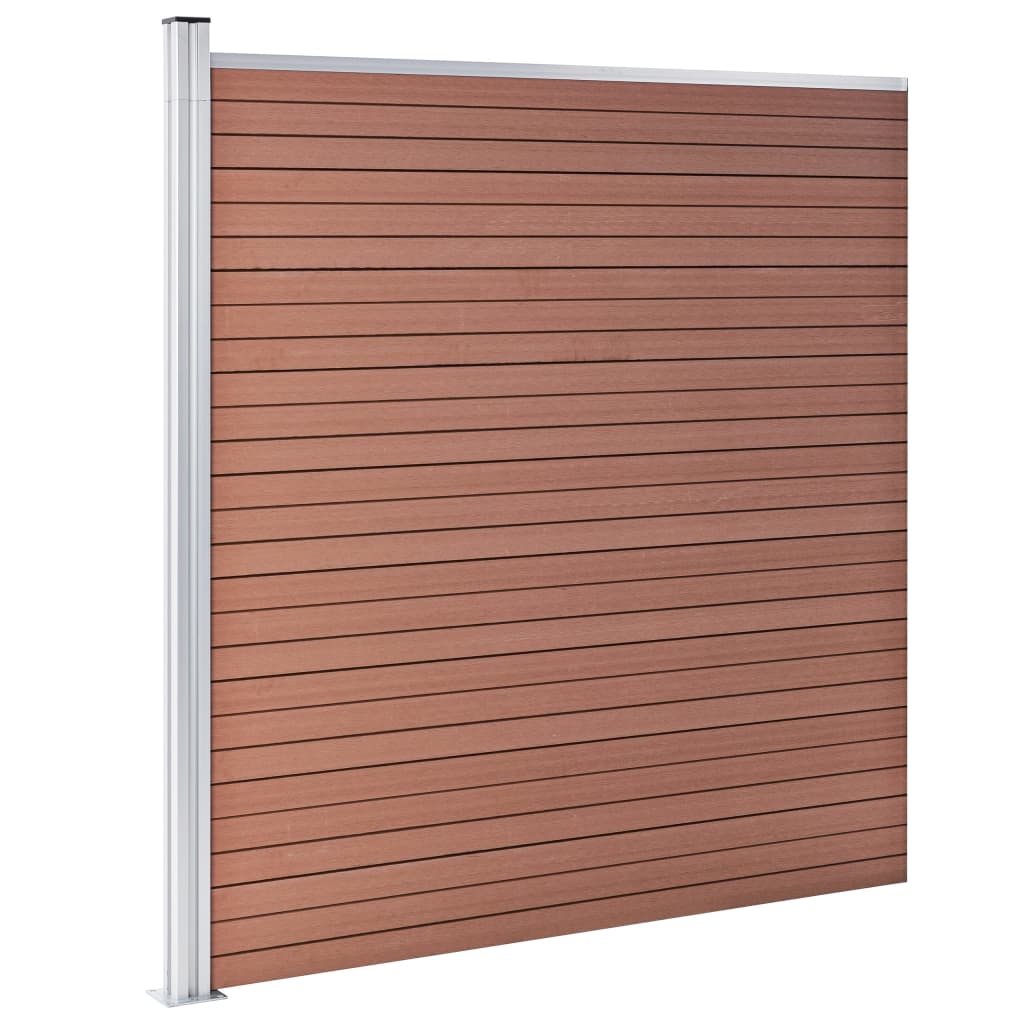 Hagegjerde WPC 1218x186 cm brun