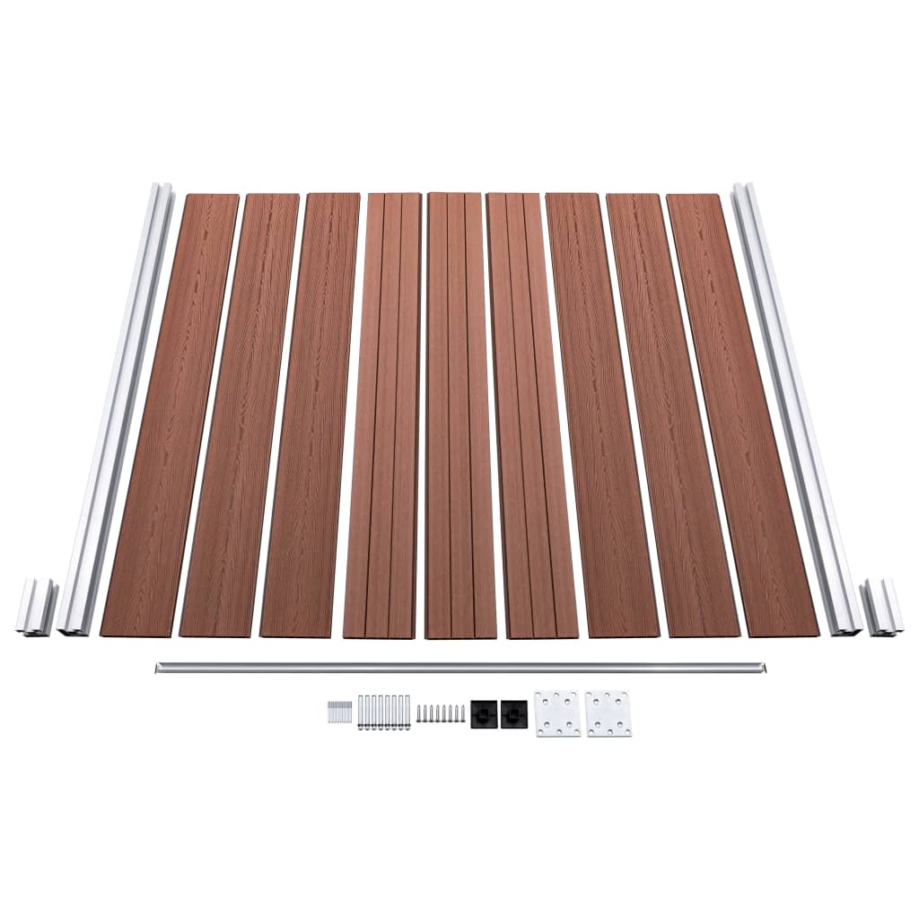 Hagegjerde WPC 1218x186 cm brun