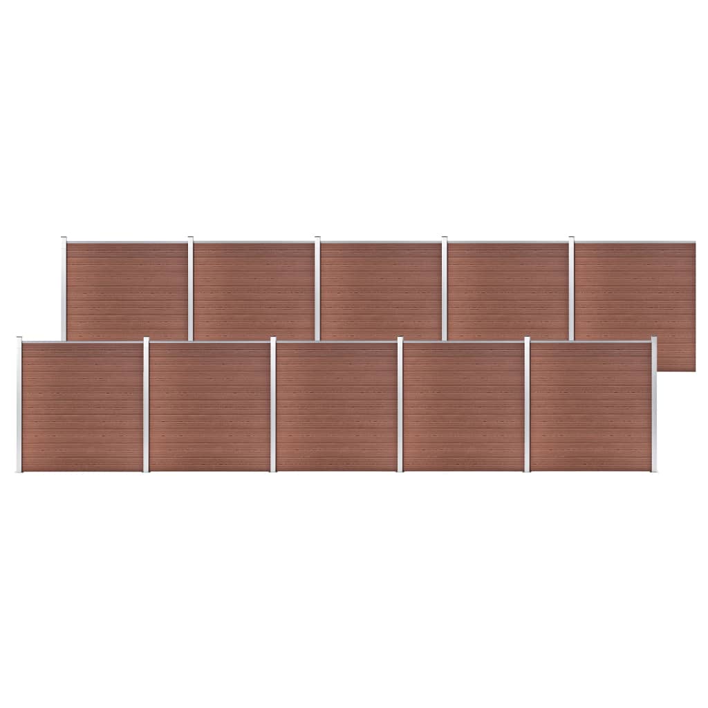 Hagegjerde WPC 1737x186 cm brun