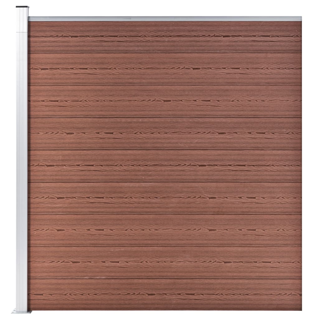 Hagegjerde WPC 1737x186 cm brun