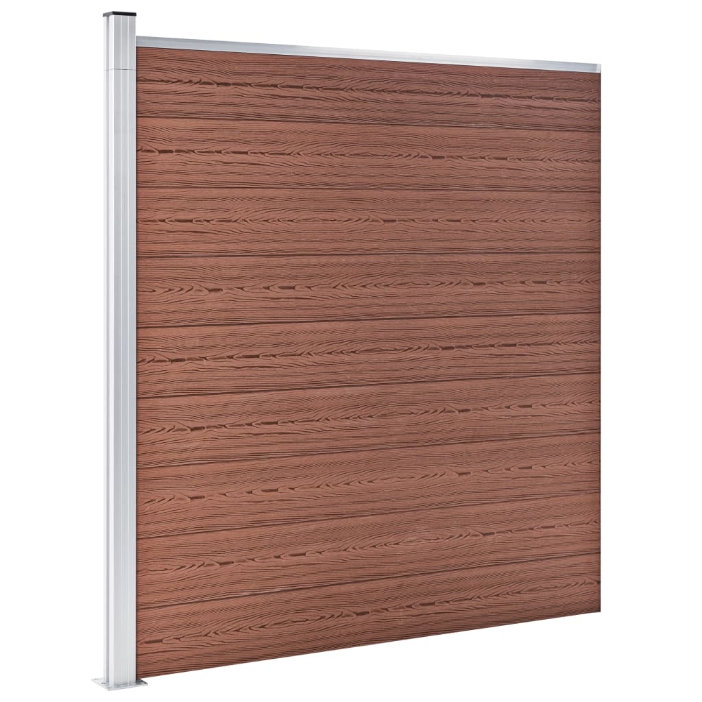 Hagegjerde WPC 1737x186 cm brun