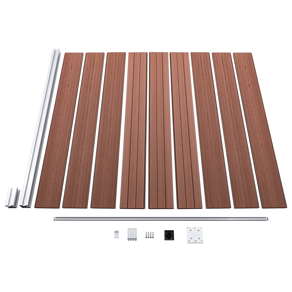 Hagegjerde WPC 1737x186 cm brun