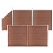 Gjerdesett WPC 4 firkantet + 1 slisset 792x186 cm brun