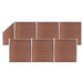 Gjerdesett WPC 6 firkantet + 1 slisset 1138x186 cm brun